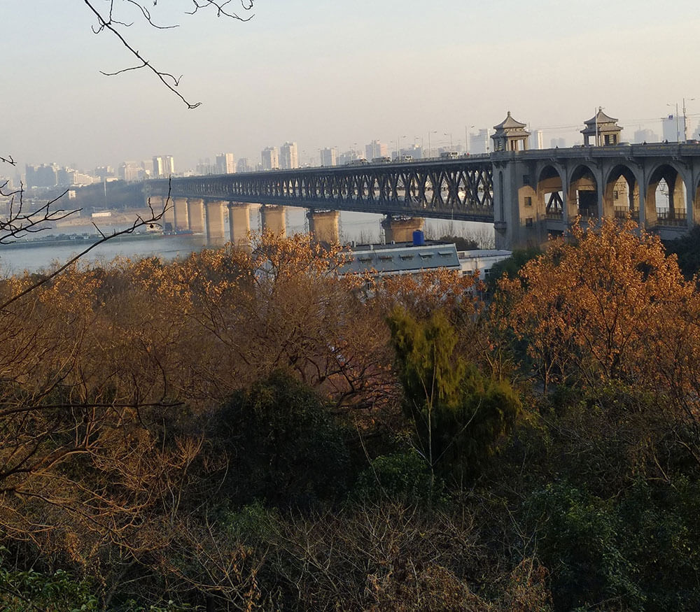 晴川阁的路上